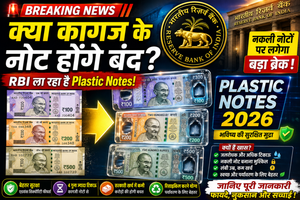 Image created via ChatGPT
RBI Polymer Notes 2026: क्या भारत में आने वाली है नई नोटबंदी? जानिए पूरा सच
